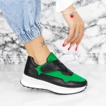 Pantofi Sport Dama 2XJ92-1 Negru-Verde » MeiMei.Ro