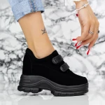 Pantofi Sport Dama cu Platforma 2XN1 Negru » MeiMei.Ro