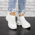 Pantofi Sport Dama cu Platforma 2MX1 Alb » MeiMei.Ro