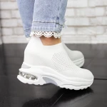 Pantofi Sport Dama cu Platforma 2MX1 Alb » MeiMei.Ro