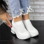 Pantofi Sport Dama cu Platforma 2MX1 Alb » MeiMei.Ro