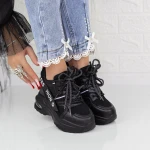 Pantofi Sport Dama cu Platforma 2MX6 Negru » MeiMei.Ro