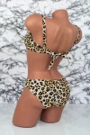 Costum de Baie Dama 2 piese L26 Leopard Bej » MeiMei.Ro