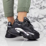 Pantofi Sport Dama cu Platforma 2WL95 Negru » MeiMei.Ro
