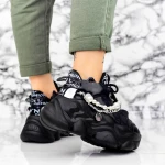 Pantofi Sport Dama cu Platforma 998 Negru » MeiMei.Ro