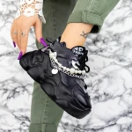 Pantofi Sport Dama cu Platforma 998 Negru » MeiMei.Ro