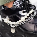Pantofi Sport Dama cu Platforma 998 Negru » MeiMei.Ro