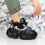 Pantofi Sport Dama cu Platforma 998 Negru » MeiMei.Ro