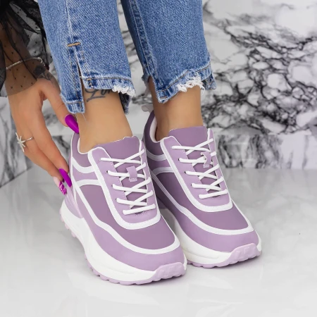 Pantofi Sport Dama cu Platforma 2SZ3 Mov Mei