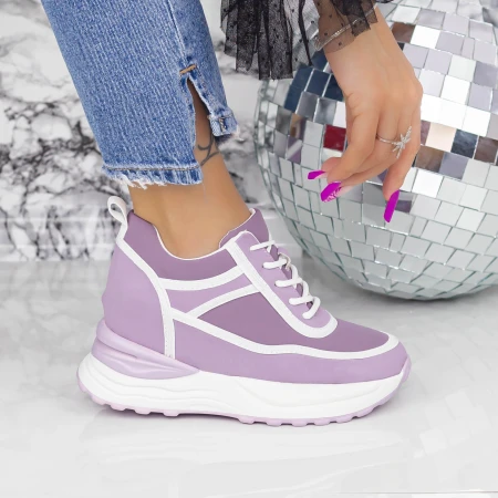 Pantofi Sport Dama cu Platforma 2SZ3 Mov Mei