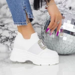 Pantofi Sport Dama cu Platforma 2MX9 Alb Mei