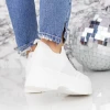 Pantofi Sport Dama cu Platforma 2MX9 Alb Mei