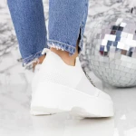 Pantofi Sport Dama cu Platforma 2MX9 Alb Mei