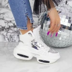 Pantofi Sport Dama cu Platforma K08 Alb Mei