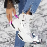 Pantofi Sport Dama cu Platforma K08 Alb Mei