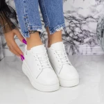 Pantofi Sport Dama cu Platforma 2SZ6 Alb » MeiMei.Ro