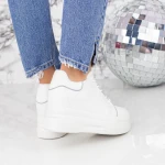 Pantofi Sport Dama cu Platforma 2SZ6 Alb » MeiMei.Ro