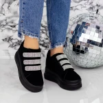 Pantofi Sport Dama cu Platforma 2SZ7 Negru » MeiMei.Ro