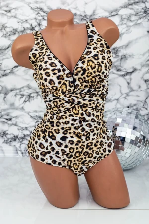 Costum de Baie Dama intreg Y3068-1 Leopard » MeiMei.Ro