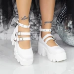 Ghete Dama de Vara 2W63 Alb » MeiMei.Ro