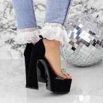 Sandale Dama cu Toc gros si Platforma 2HLX3 Negru » MeiMei.Ro
