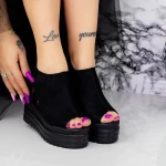 Sandale Dama cu Platforma 2W58 Negru » MeiMei.Ro