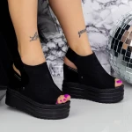 Sandale Dama cu Platforma 2W58 Negru » MeiMei.Ro