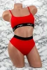 Costum de Baie Dama 3 Piese F53 Rosu Meina