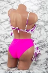 Costum de Baie Dama 3 Piese F65 Roz Meina