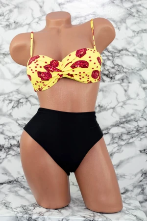 Costum de Baie Dama 3 Piese F65 Galben Meina