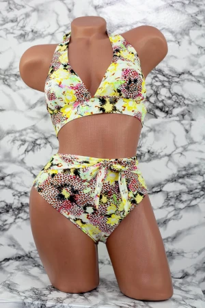 Costum de Baie Dama 2 Piese F56-2 Galben Meina
