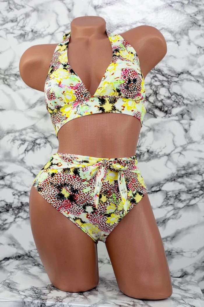 Costum de Baie Dama 2 Piese F56-2 Galben Meina