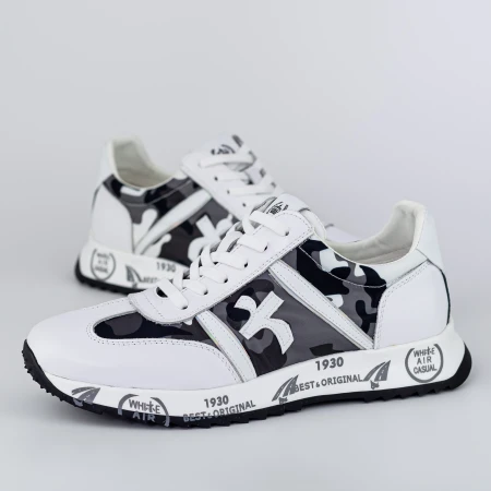 Pantofi Sport Barbati 2221 Alb » MeiMei.Ro