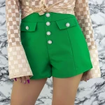 Pantaloni Scurti Dama VMC6017 Verde » MeiMei.Ro