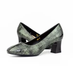 Pantofi cu Toc gros 7395 Verde » MeiMei.Ro