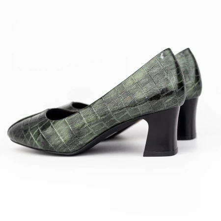 Pantofi cu Toc gros 7395 Verde » MeiMei.Ro