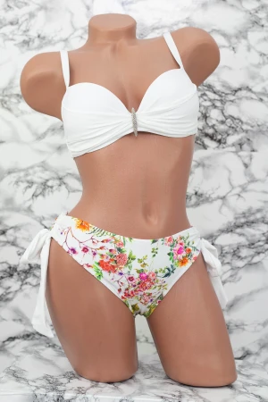 Costum de Baie Dama 2 Piese H01-1 Alb » MeiMei.Ro