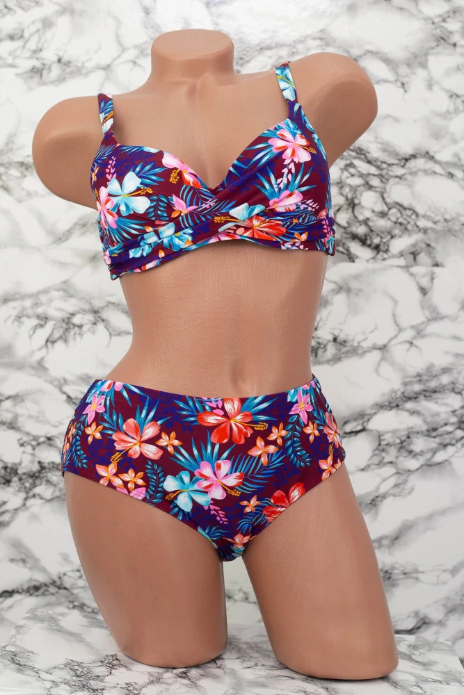 Costum de Baie Dama 2 Piese H09 Visiniu Meina