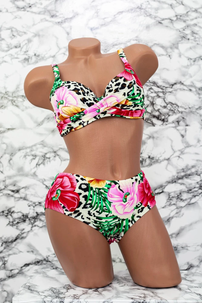 Costum de Baie Dama 2 Piese H09-3 Leopard Meina