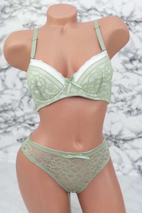 Set lenjerie intima dama V7687 Verde » MeiMei.Ro