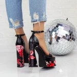 Sandale Dama cu Toc gros si Platforma 2HLX2 Negru » MeiMei.Ro