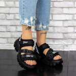 Sandale Dama cu Platforma 2WL106 Negru » MeiMei.Ro