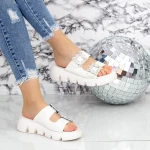 Papuci Dama 2WS10 Alb » MeiMei.Ro