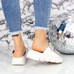 Papuci Dama 2WS10 Alb » MeiMei.Ro
