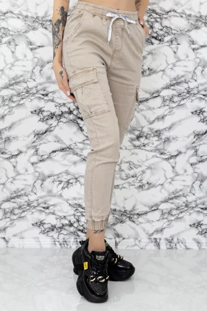 Pantaloni Dama BF896-59 Bej » MeiMei.Ro