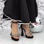 Sandale Dama cu Toc subtire si Platforma 2YXD80 Negru » MeiMei.Ro