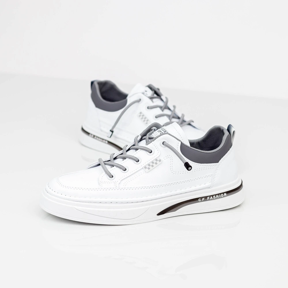 Pantofi Sport Barbati CF2312 Alb-Gri Mei
