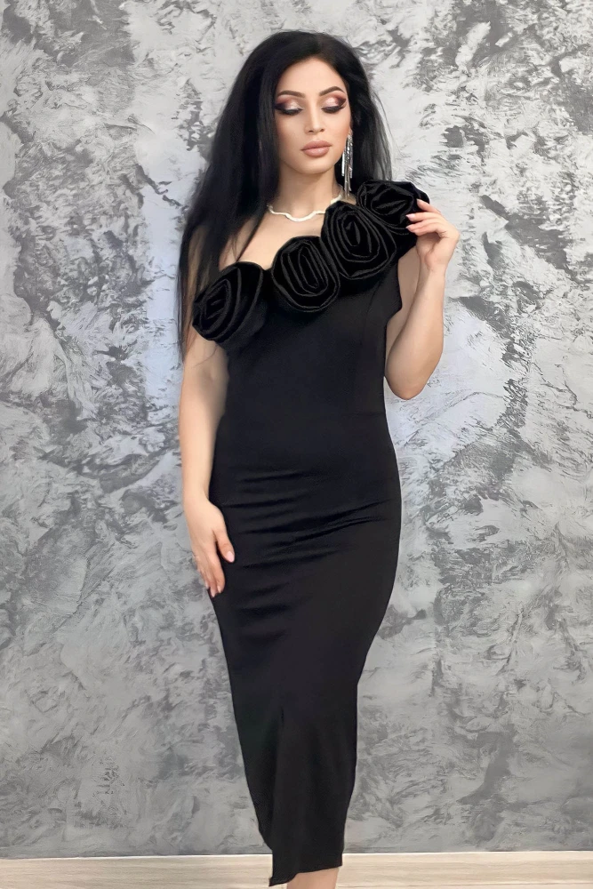Rochie Dama 3696 Negru Kikiriki