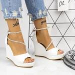 Sandale Dama cu Platforma 2HXS26 Alb » MeiMei.Ro