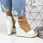 Sandale Dama cu Platforma 2HXS26 Alb » MeiMei.Ro